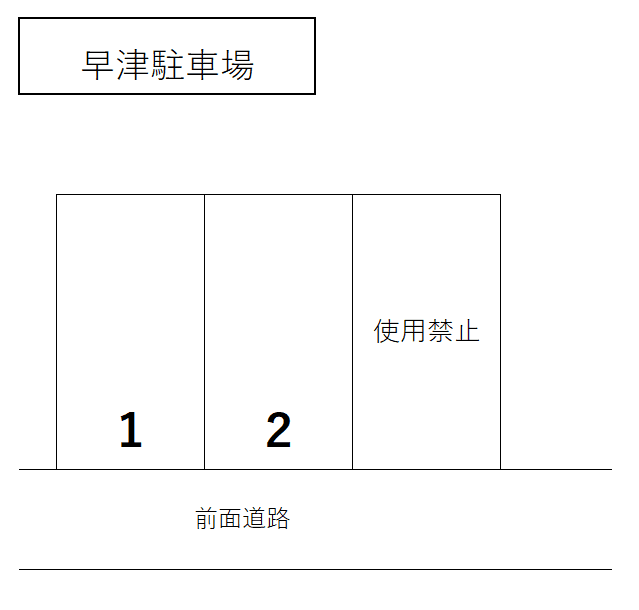 早津駐車場の駐車配置図
