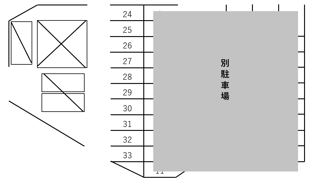 岡田第３駐車場の駐車配置図