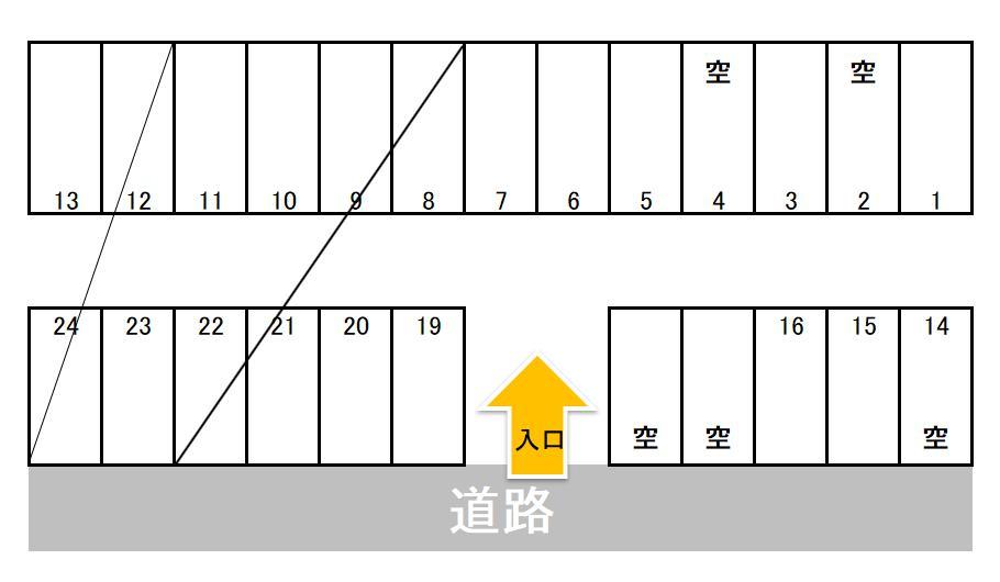 下村駐車場の駐車配置図
