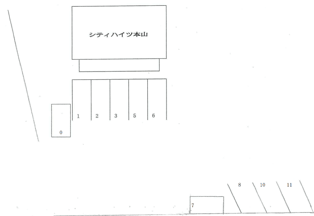 シティハイツ本山の駐車配置図