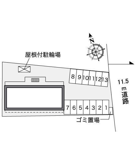 Ｃｏｍｏ小山(35592)の駐車配置図