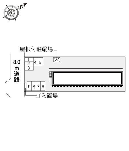 ハッサムＡ(33408)の駐車配置図