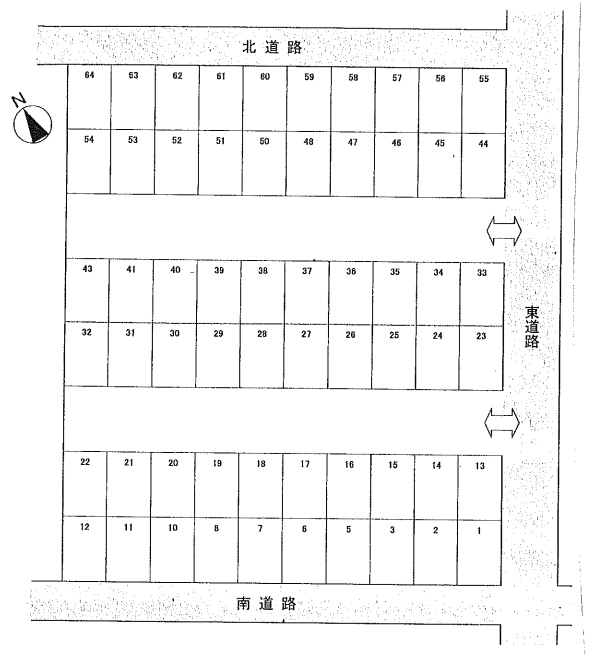 中村駐車場の駐車配置図