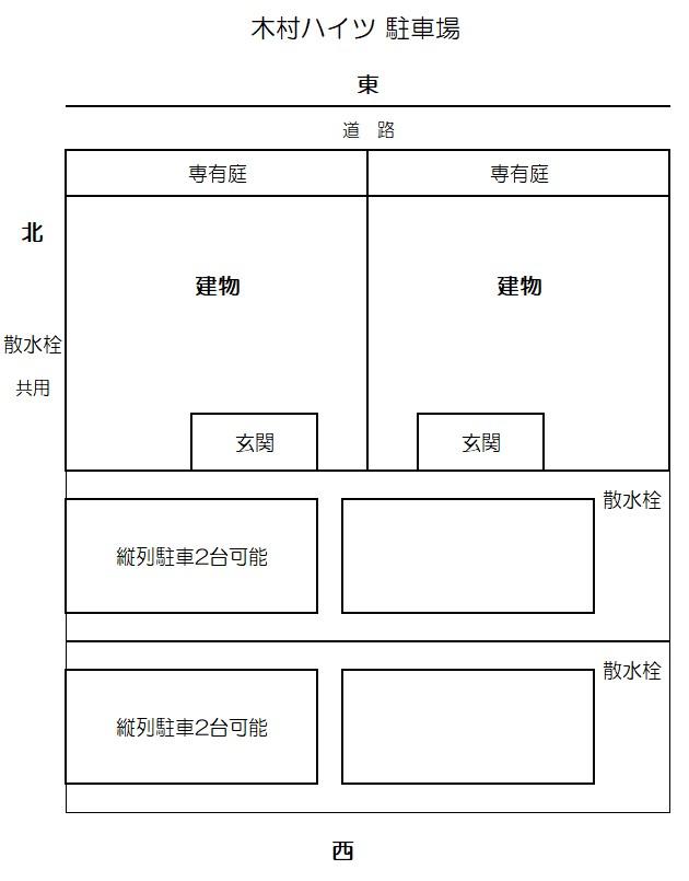 木村ハイツの駐車配置図