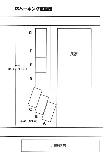 KSパーキングの駐車配置図