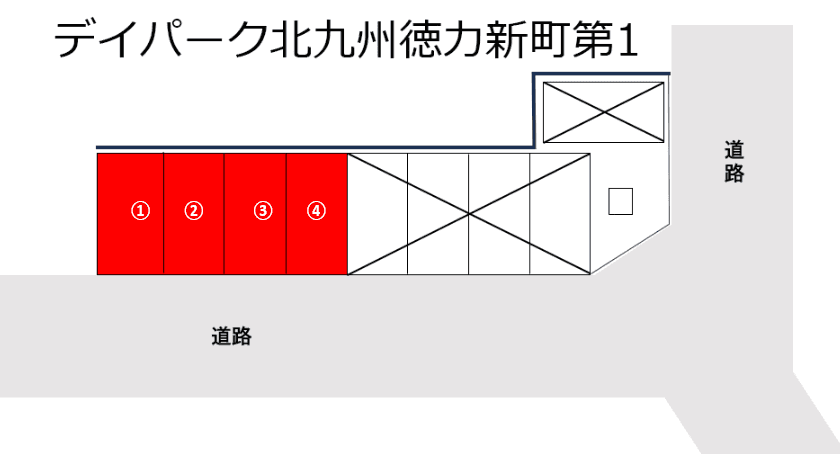 デイパーク北九州徳力新町第1の駐車配置図