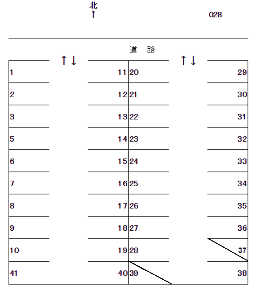 岩倉－28の駐車配置図