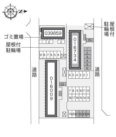 Ｍ．Ｓ．Ｍ(16734)　敷地外駐車場の駐車配置図