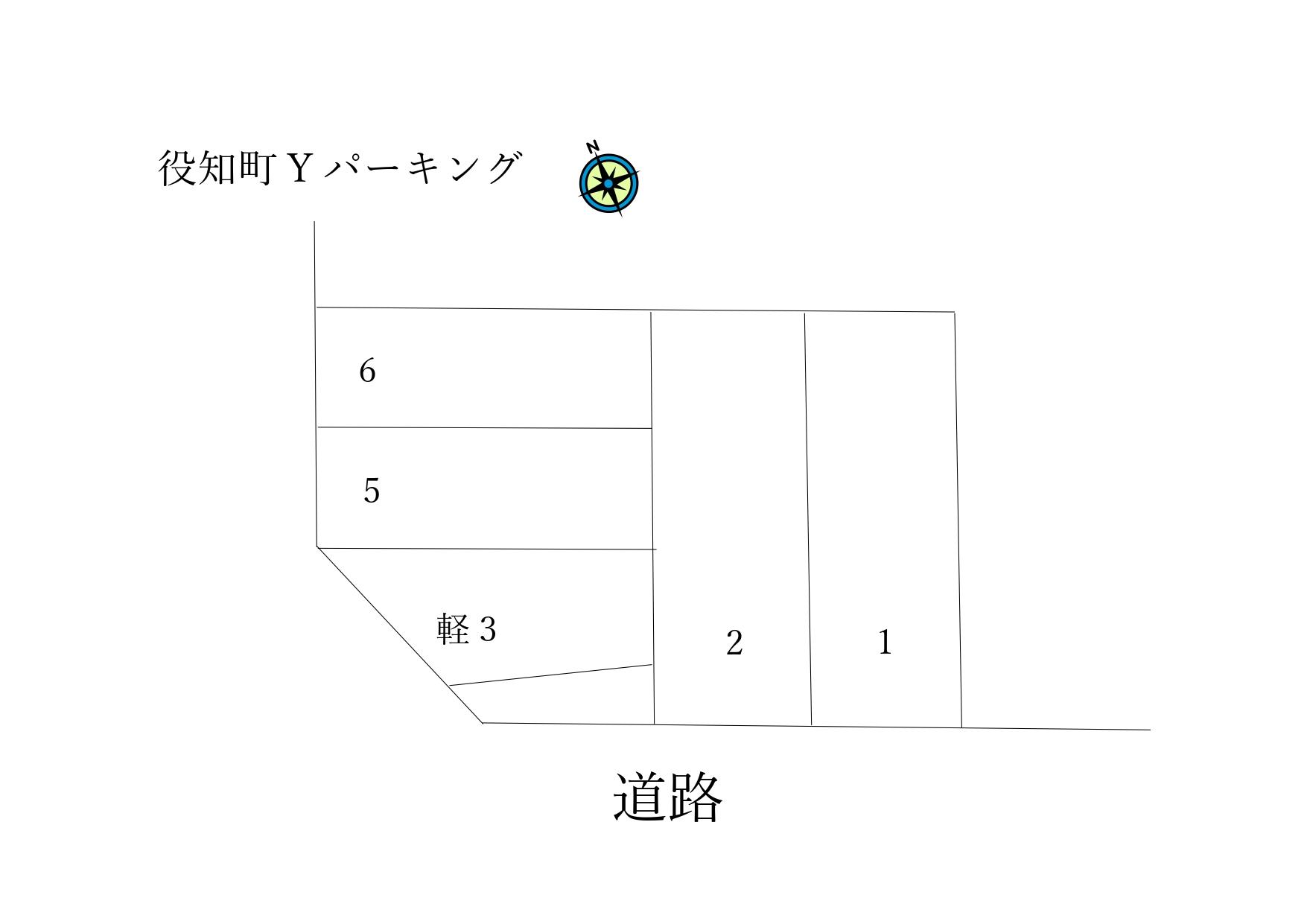 役知町Ｙパーキングの駐車配置図