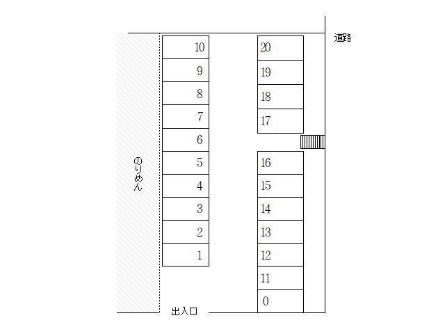 湯沢パーキングの駐車配置図
