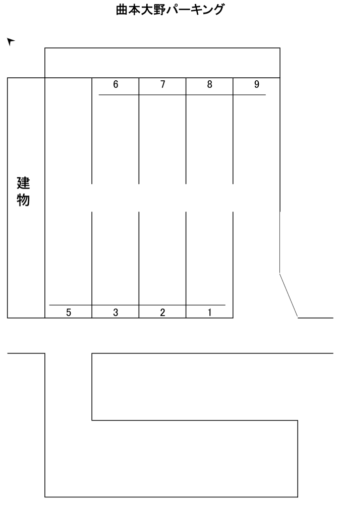 曲本大野パーキングの駐車配置図