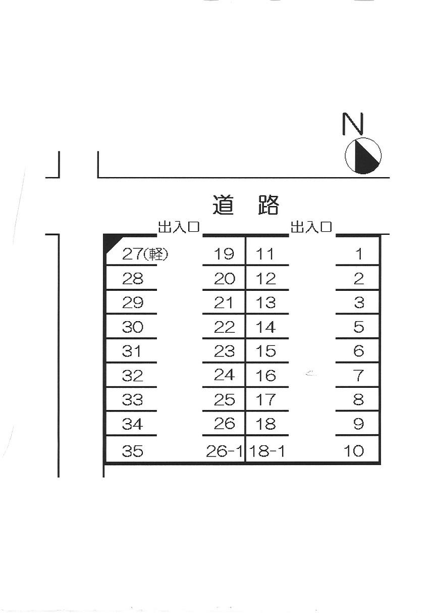 原山町⑦の駐車配置図