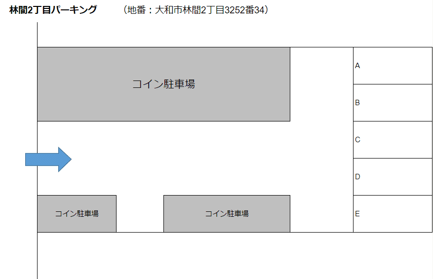林間2丁目パーキングの駐車配置図
