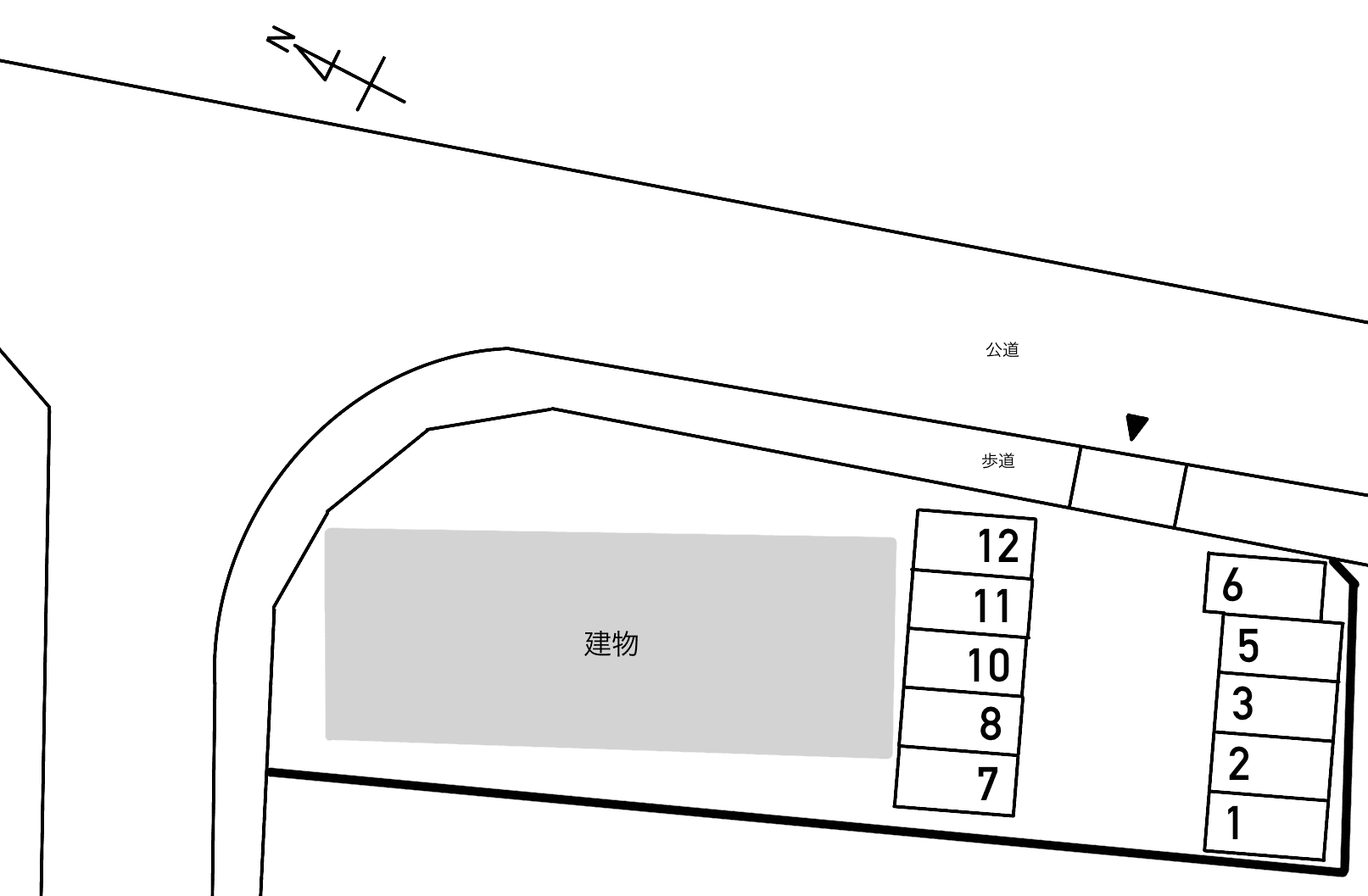 グリーンヒルズの駐車配置図