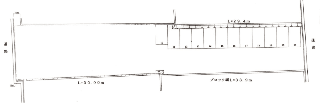 亀田 2丁目駐車場の駐車配置図