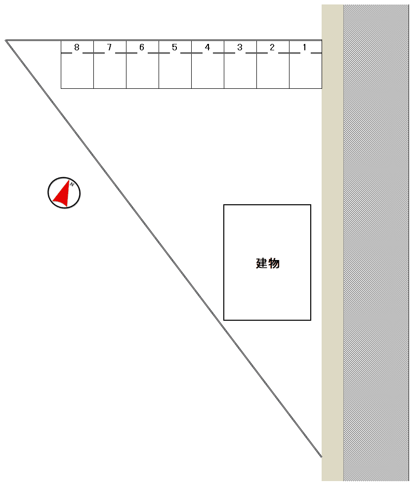 堤駐車場(堤1629-1)の駐車配置図