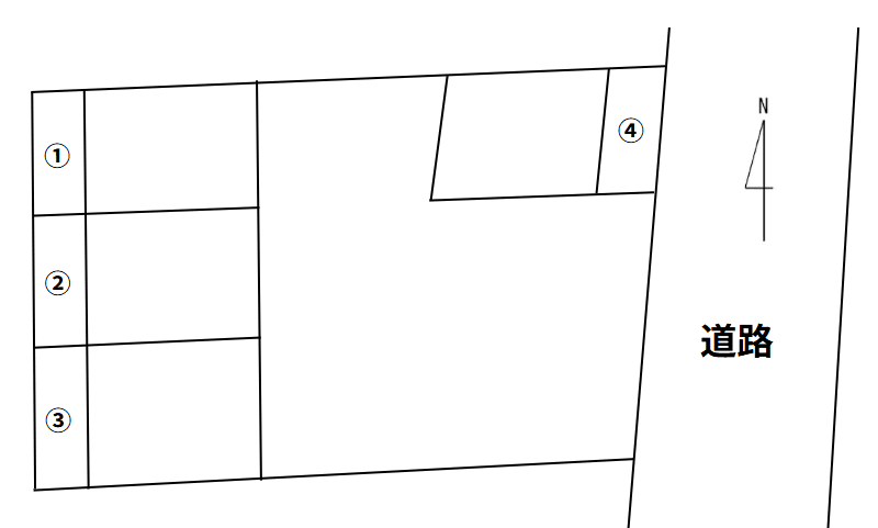 東貝沢第11月極駐車場の駐車配置図