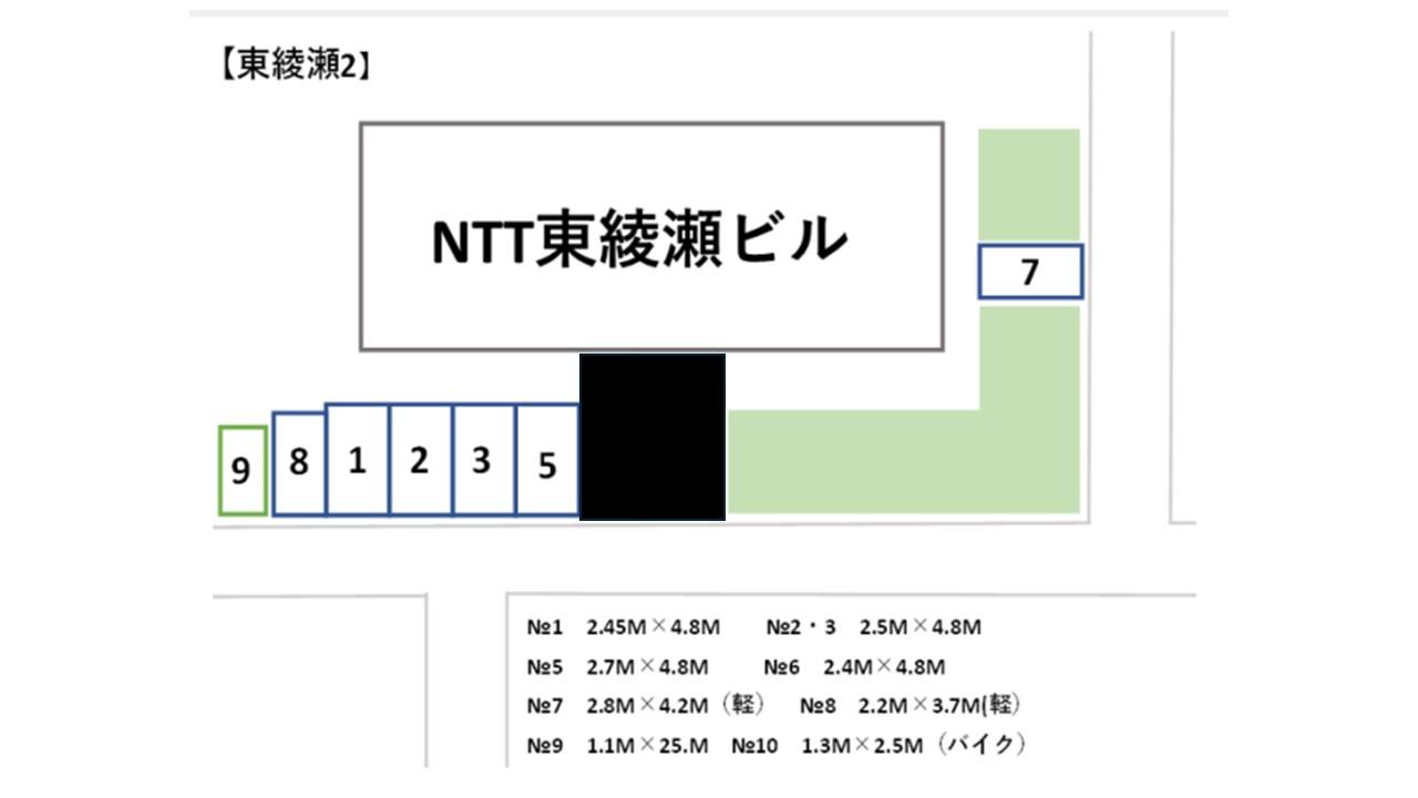 東綾瀬2駐車場の駐車配置図