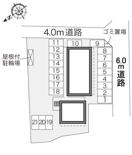 イースト　フィールド(34735)の駐車配置図