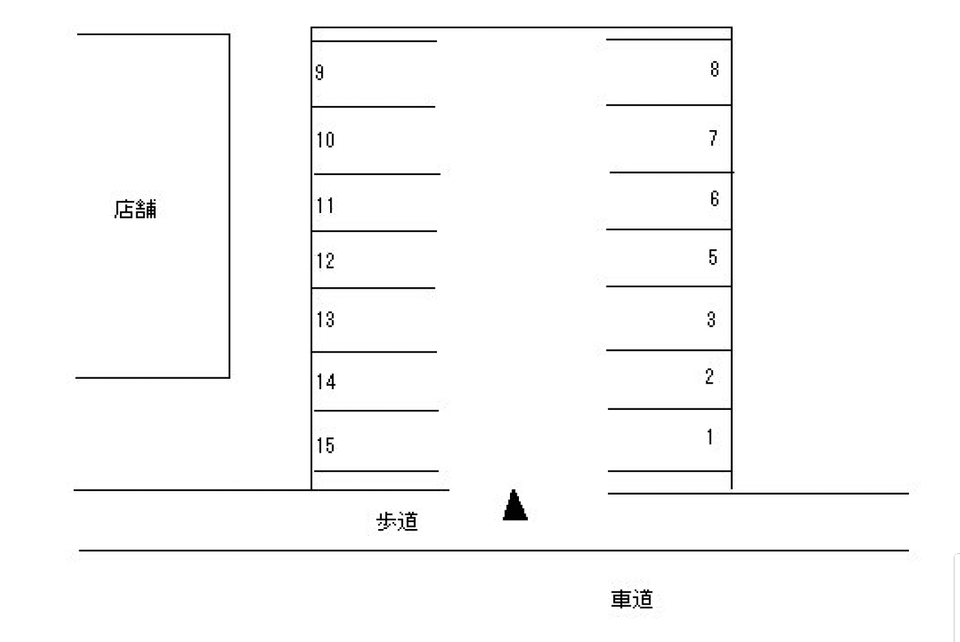 エスポワール・サイトウ2駐車場の駐車配置図