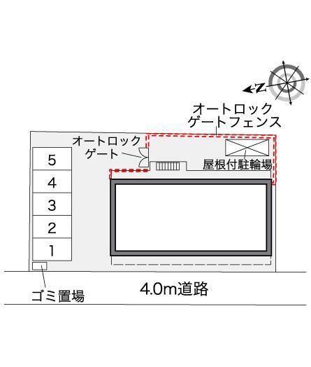 ＢＯＮＨＥＵＲ壱番館(36267)の駐車配置図
