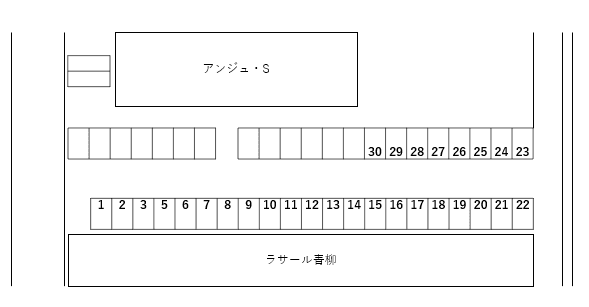 CD200 須鴨第二駐車場の駐車配置図