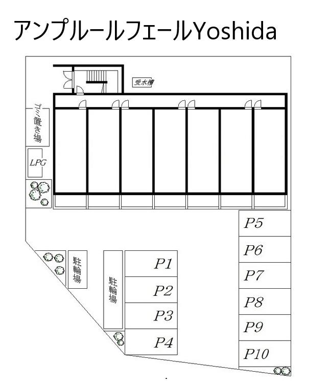 アンプルールフェールYoshidaの駐車配置図