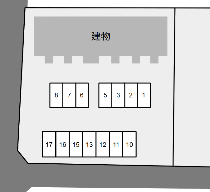 Ｐｒａｄｏ　Ｉ'ｓ別駐車場の駐車配置図