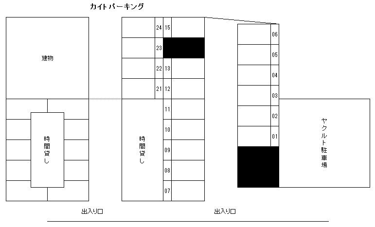 カイトパーキング（下荒田）の駐車配置図