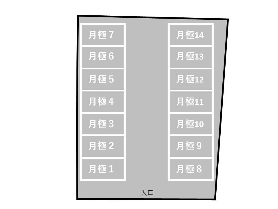 三郷中央2丁目月極駐車場の駐車配置図