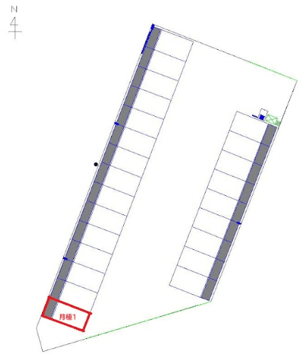大網駅前第１１の駐車配置図
