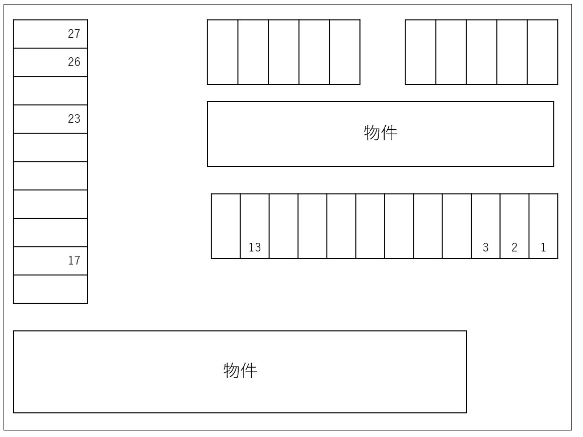 フォーリア　Ａ・Ｂ別駐車場の駐車配置図