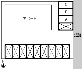 ルミエール桧Aパーキングの駐車配置図