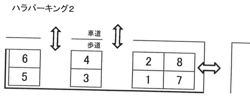 ハラパーキング２の駐車配置図