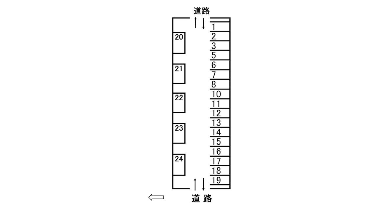 ＫＭ．パークの駐車配置図