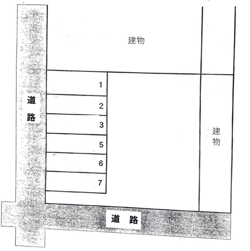 武田本郷四反田23番１駐車場の駐車配置図