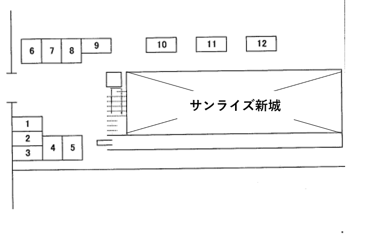 サンライズ新城の駐車配置図