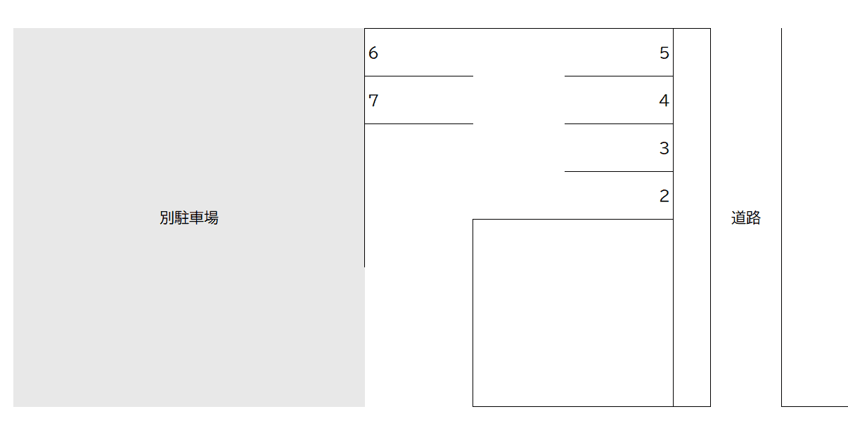 太田窪パーキング第2の駐車配置図