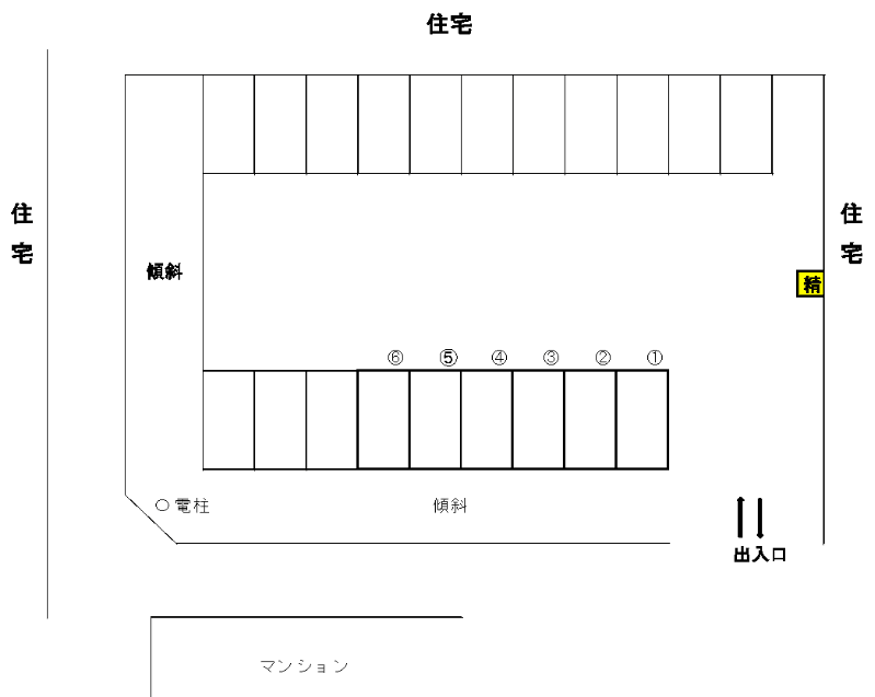 東松山六反町第1の駐車配置図