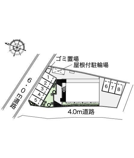 タウンコート内原(42910)の駐車配置図