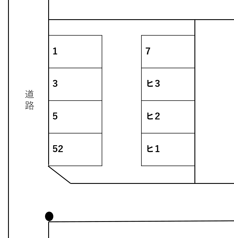 爪崎3丁目岡野駐車場の駐車配置図
