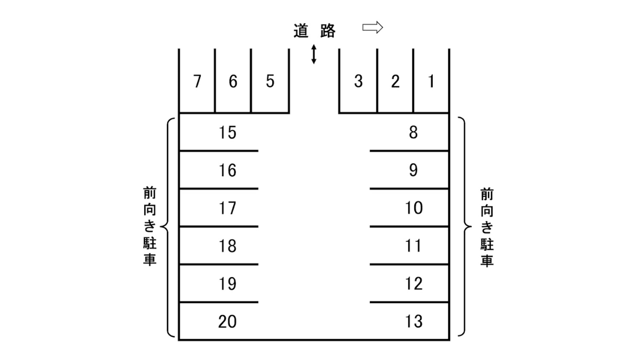 パーキング悠＊の駐車配置図