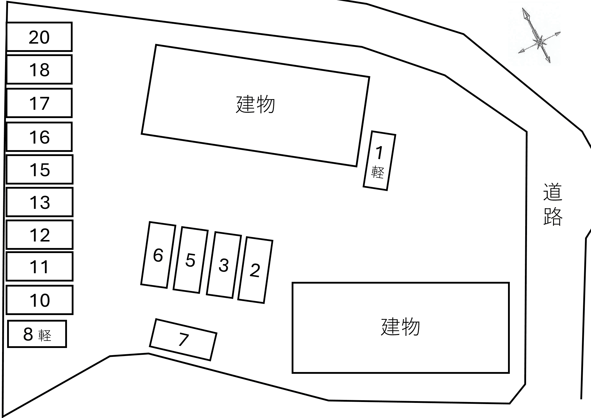 ＰｏＰｏＲａＳｕ　Ａの駐車配置図