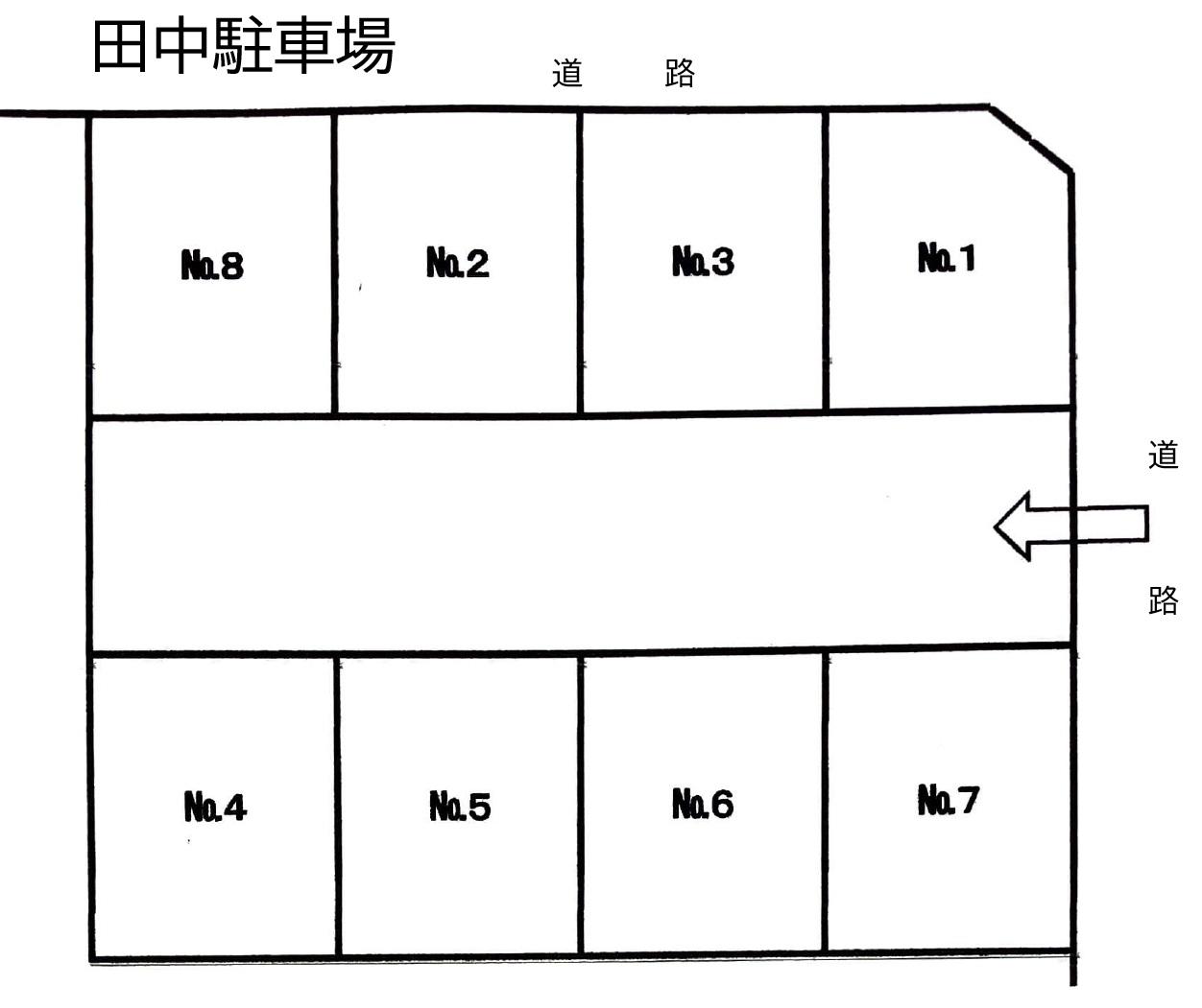 田中駐車場（東藤沢）の駐車配置図