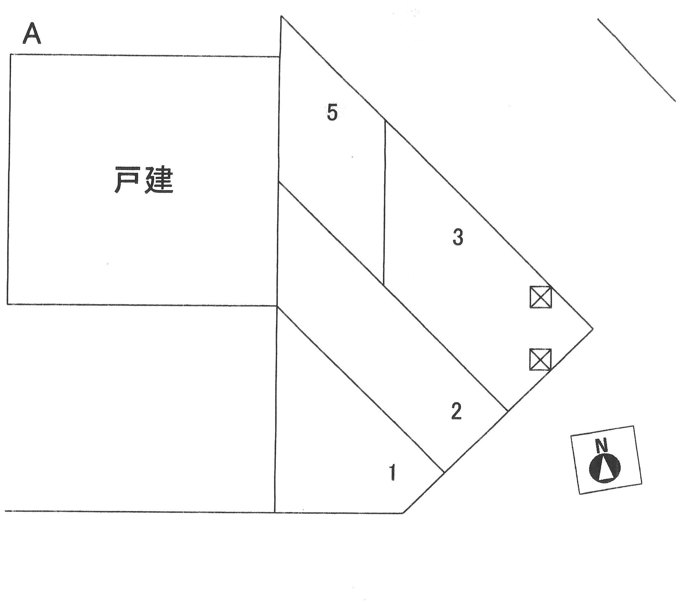 清水端月極駐車場　Aの駐車配置図