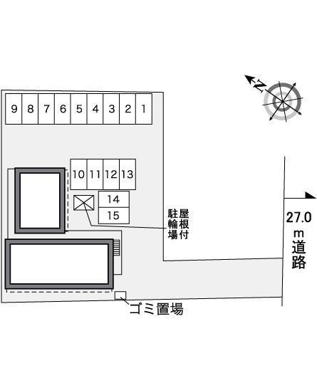 ヴェルデュール(30015)の駐車配置図