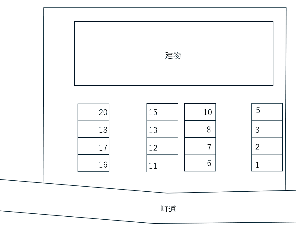 サザンクロス・阿見別駐車場の駐車配置図