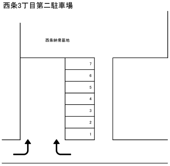 西条3丁目第二駐車場の駐車配置図