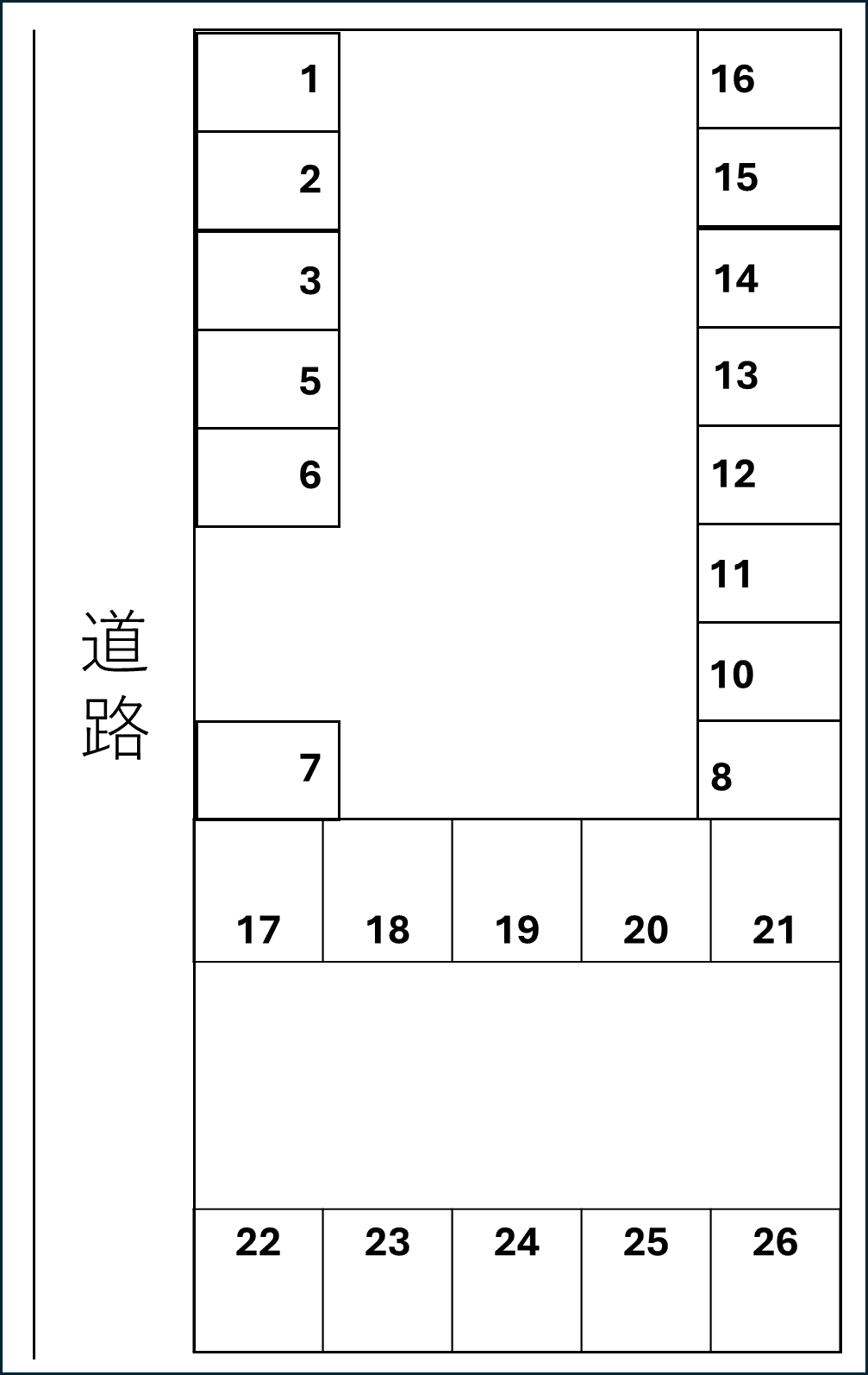037荒子４丁目の駐車配置図