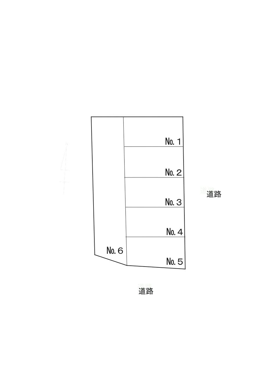 上竜尾町月極駐車場の駐車配置図